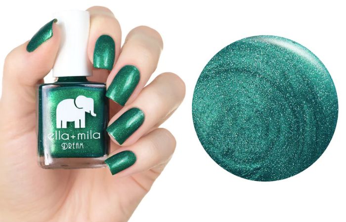 St Patricks Day Nail Colors - Ella+Mila Nail Polish in Emerald Memories