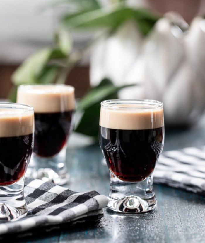St. Patrick's day cocktails - baby guinness shot