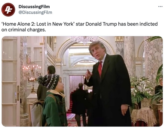 Trump indictment tweets memes twitter reactions - home alone 2