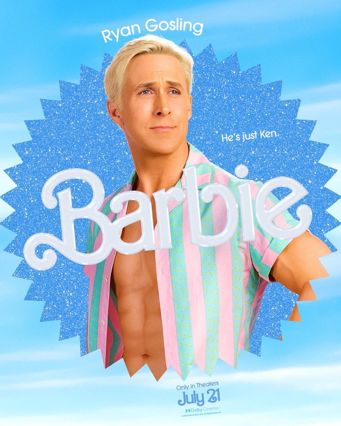 Barbie Movie Posters Characters - Ryan Gosling Ken