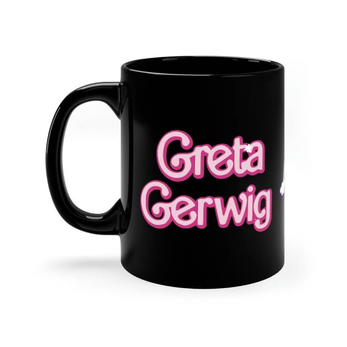 Greta Gerwig Barbie Shirt - black mug