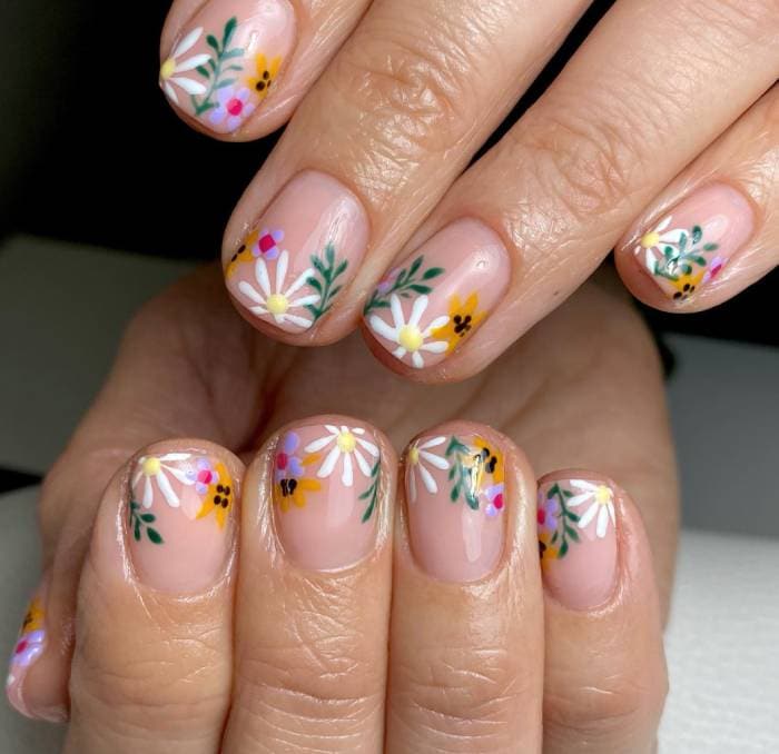 May Nail Design Ideas - floral tips