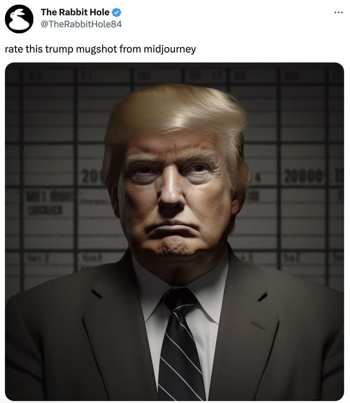 Trump Mugshot Memes Tweets - midjourney photo