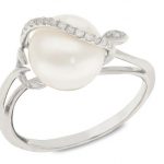 Non Traditional Engagement Rings - Zales Cultured Freshwater Pearl and Diamond Ring
