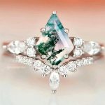 Non Traditional Engagement Rings - Skye Kite Green Moss Agate Ring