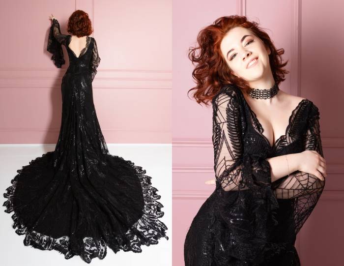 Goth wedding dresses - Black Spiderweb Dress