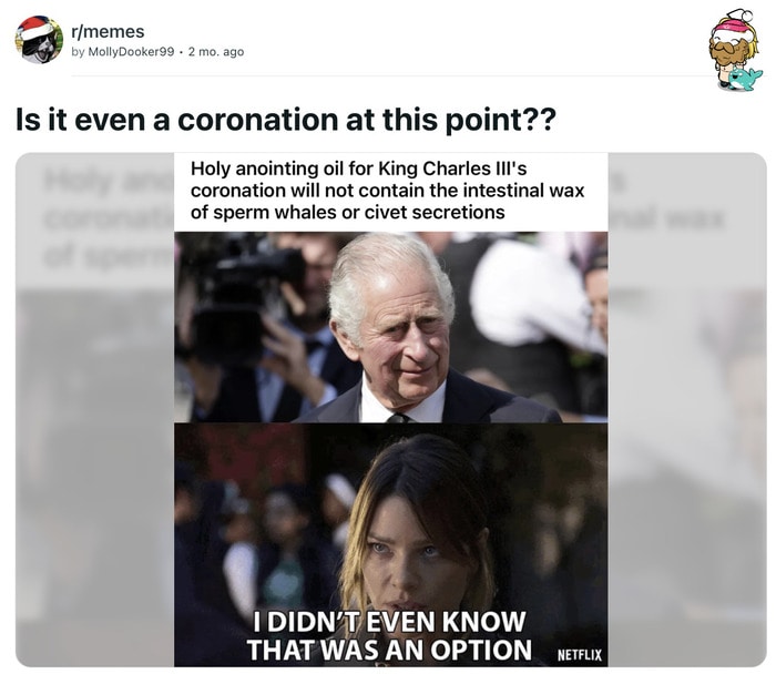 King Charles Coronation Memes Tweets Reactions - that was an option
