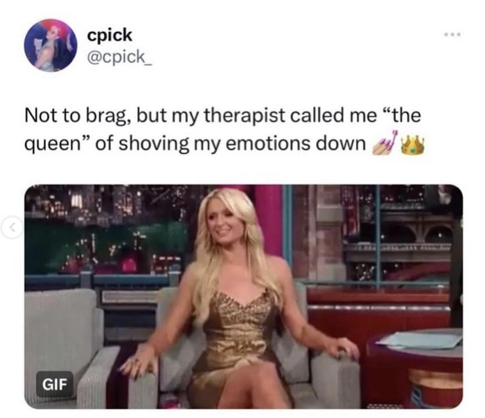Therapy Memes - shutting emotions down