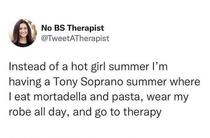 Therapy Memes - tony soprano summer
