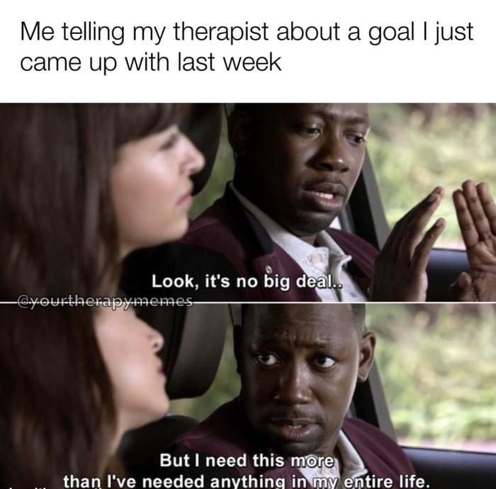 Therapy Memes - new goals