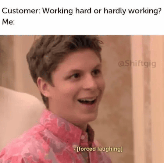 Working In Retail Memes - laughing at customer