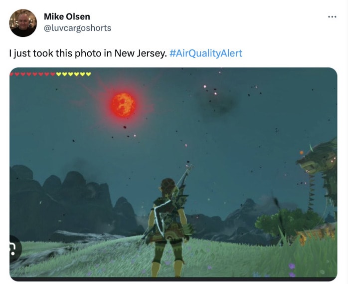 Canada Wildfire Tweets Memes Reactions - video game as new jersey