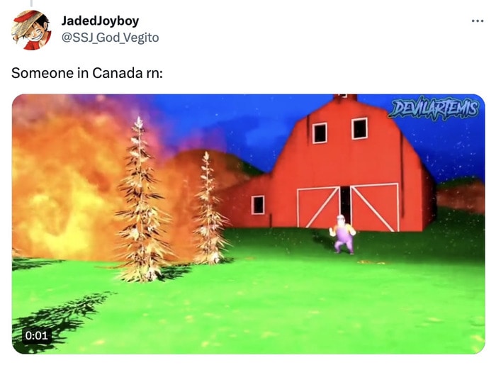 Canada Wildfire Tweets Memes Reactions - canada farmer blowing fire