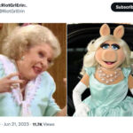 Golden Girls as Muppets - Rose in Green with Miss Piggy