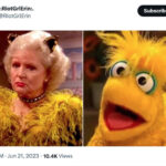 Golden Girls as Muppets - Rose in a cat costume with Arthur