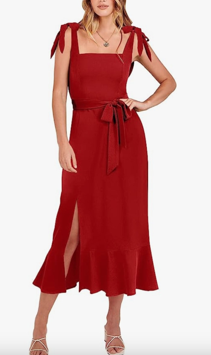 summer wedding guest dresses - chic red
