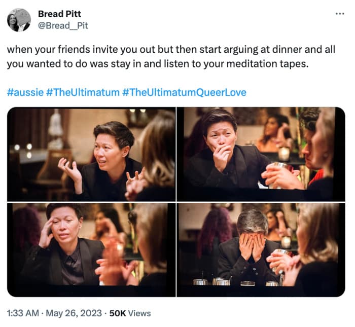 the ultimatum queer love twitter reactions - out to dinner