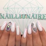 trans pride nails - glamorous jewels