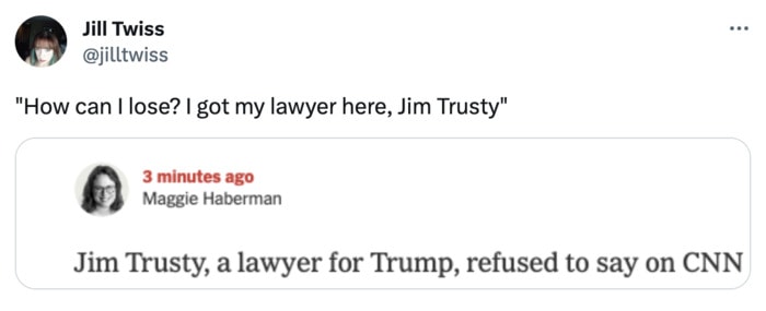 Trump indictment twitter reactions memes - jim trusty