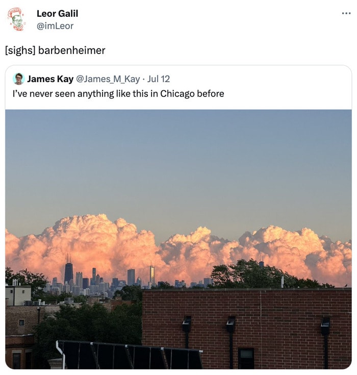 barbenheimer memes - clouds