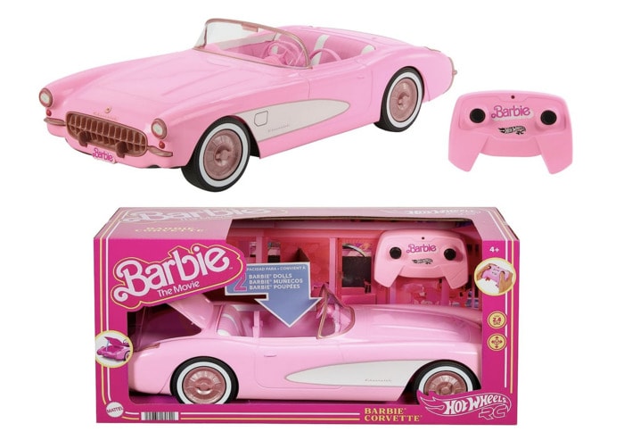 barbie movie merch - remote-controlled doll car