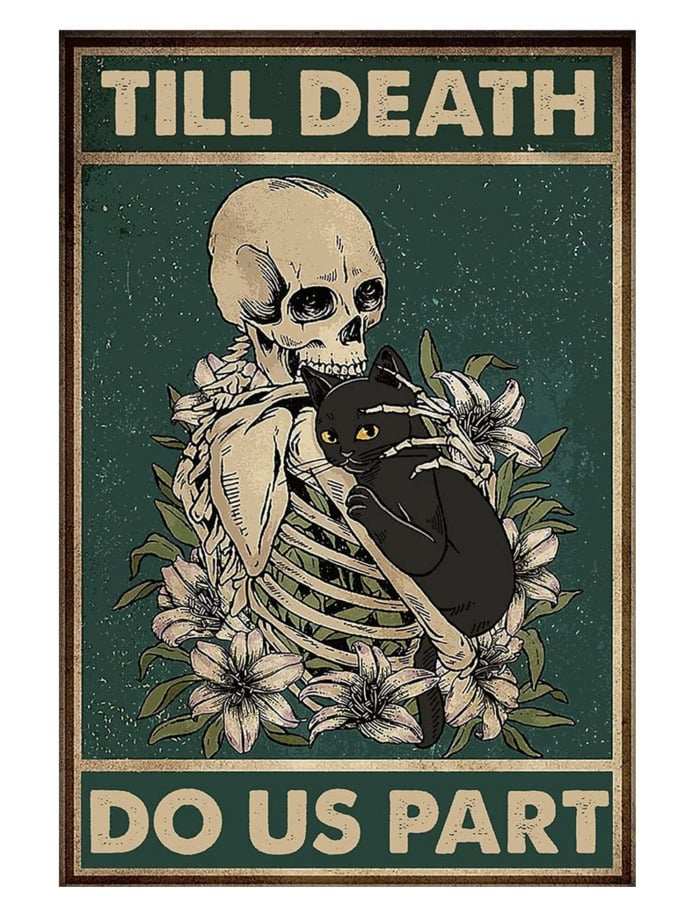 best halloween decor on amazon 2023 - Till Death Do Us Part Metal Poster