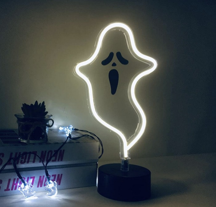 best halloween decor on amazon 2023 - Cute Neon Ghost