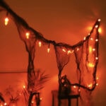 best halloween decor on amazon 2023 - Halloween String Lights Orange with Black Gauze