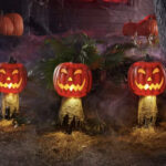 Home Depot Halloween 2023 - 3 piece glowing pumpkin set