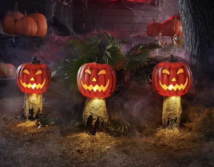 Home Depot Halloween 2023 - 3 piece glowing pumpkin set