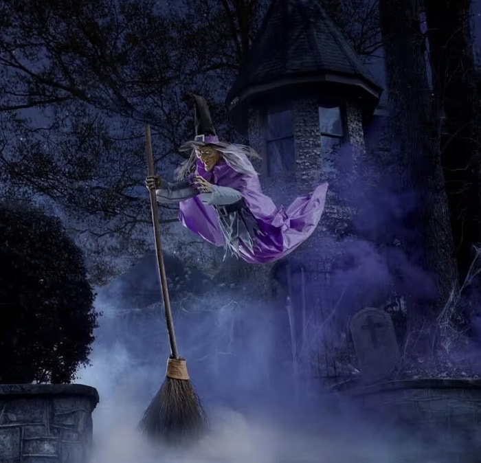 Home Depot Halloween 2023 - animated floating witch