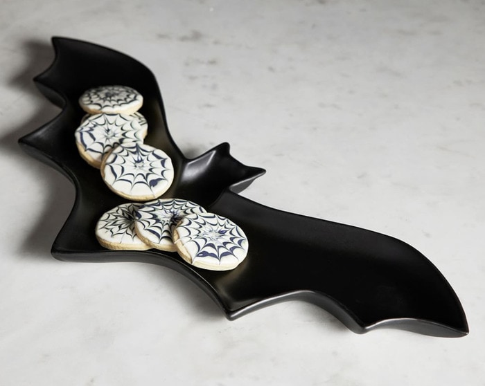 Pottery Barn Halloween 2023 - Bat Shaped Stoneware Serving Platter