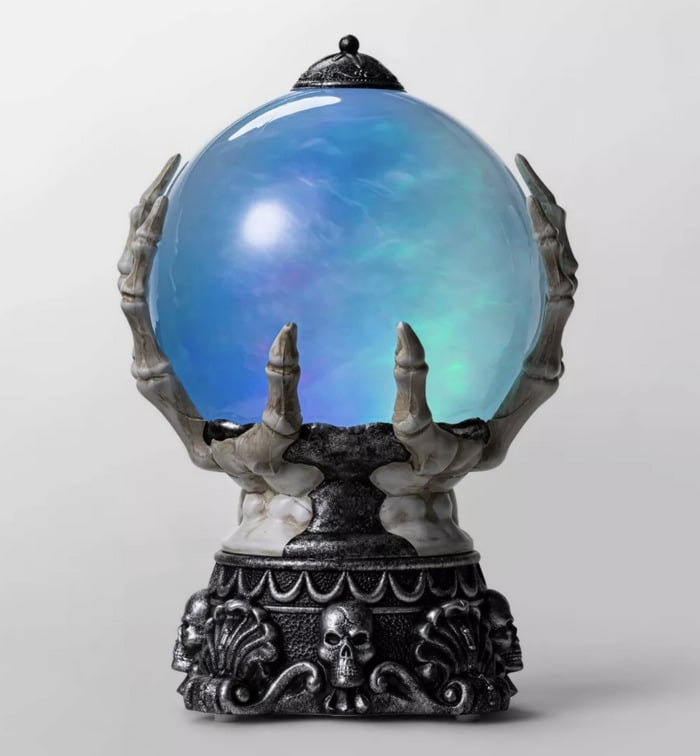 Best Target Halloween Decorations 2023 - animated skeleton hand foggy crystal ball