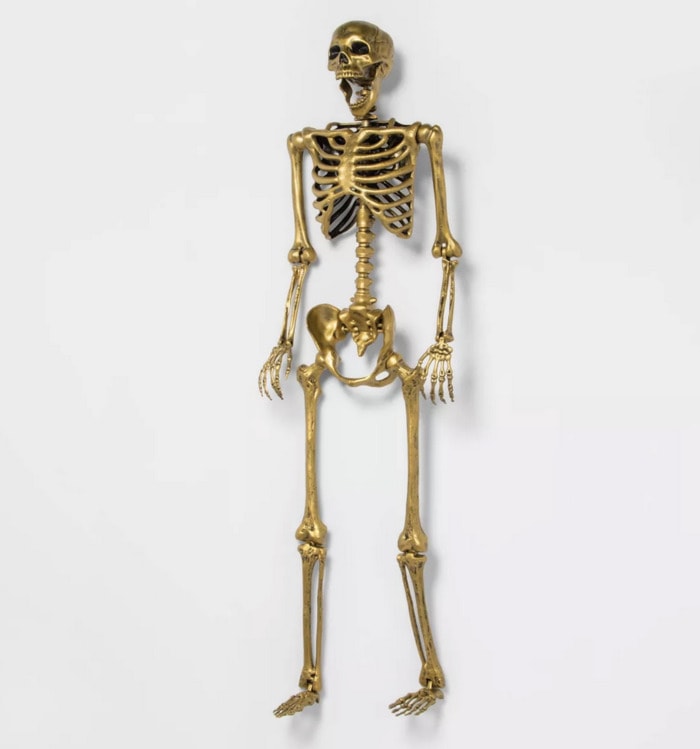 Best Target Halloween Decorations 2023 - posable gold skeleton