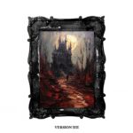 Dark Academia Decor Ideas - Dracula’s Castle Oil Painting