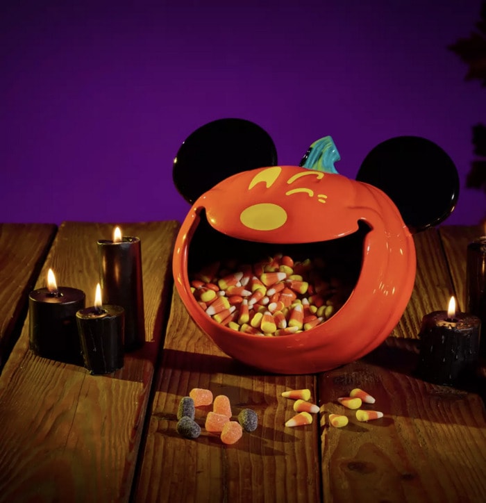disney halloween merch 2023 - Mickey Mouse Jack-o’-Lantern Halloween Candy Bowl