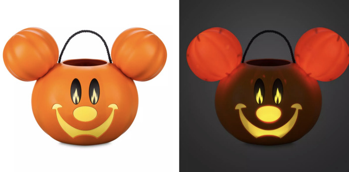 disney halloween merch 2023 - Mickey Mouse Halloween Pumpkin Light-Up Treat Bucket