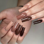 October Nail Designs - ombre browns
