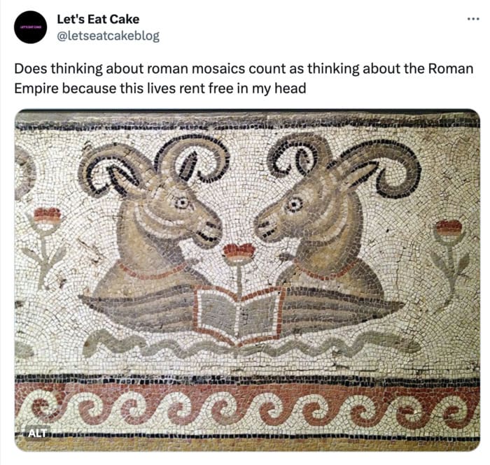 Roman Empire Trend Memes - goat mosaic