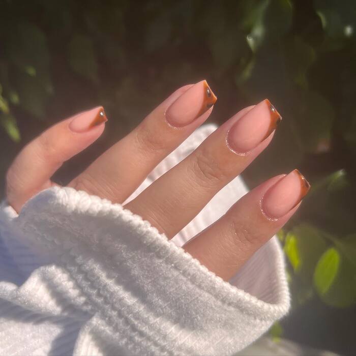 Simple Fall Nails - Tortoise Tips
