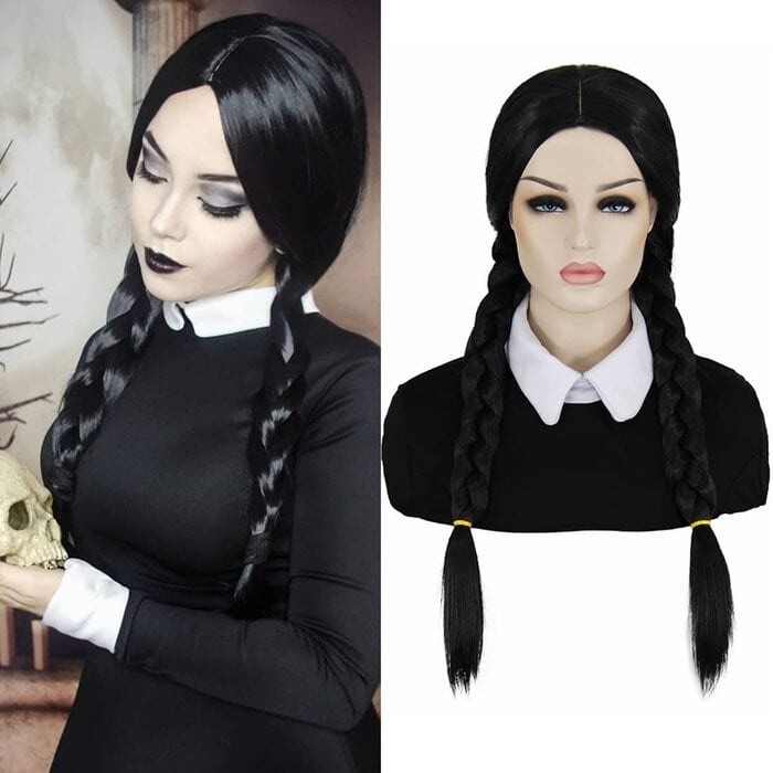 Wednesday Addams Costume Ideas - Black Wig with Braids
