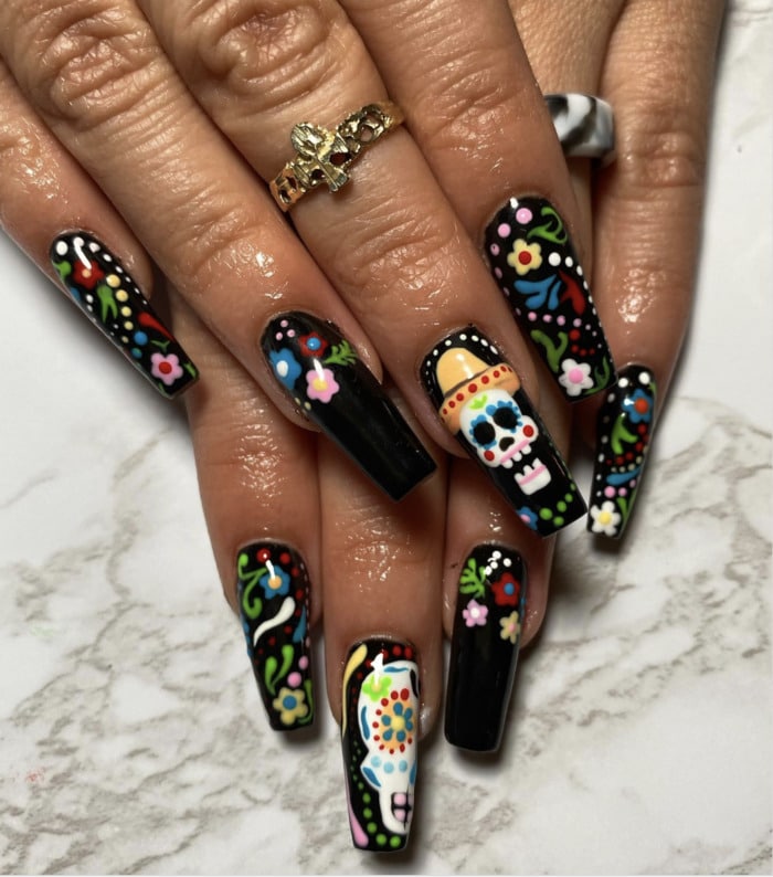 November nail designs - Hispanic Heritage Month Nails 