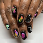 November nail designs - Scorpio Season Galaxy Nails