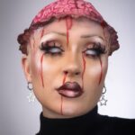cool halloween makeup ideas - exposed brain