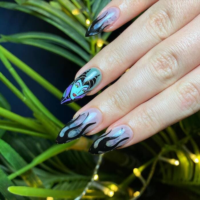 Disney Villain Nail Designs - Maleficent Nails