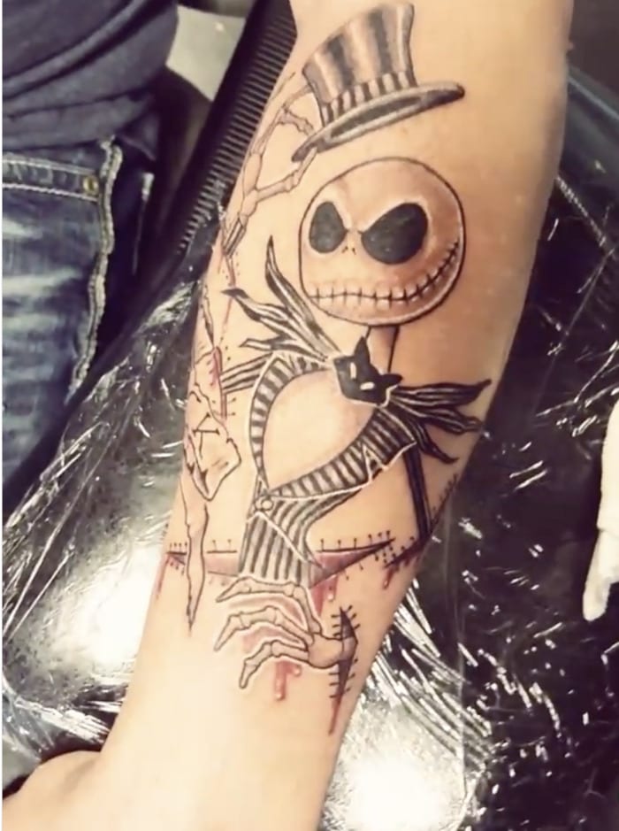 Nightmare Before Christmas Tattoos - White-Lined Jack