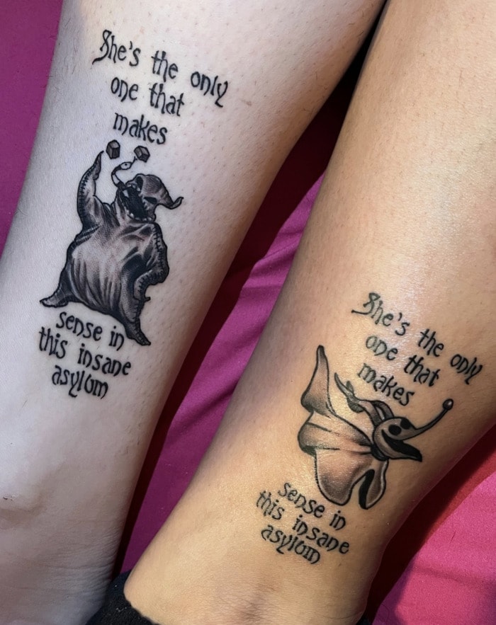Nightmare Before Christmas Tattoos - Matching Quotes