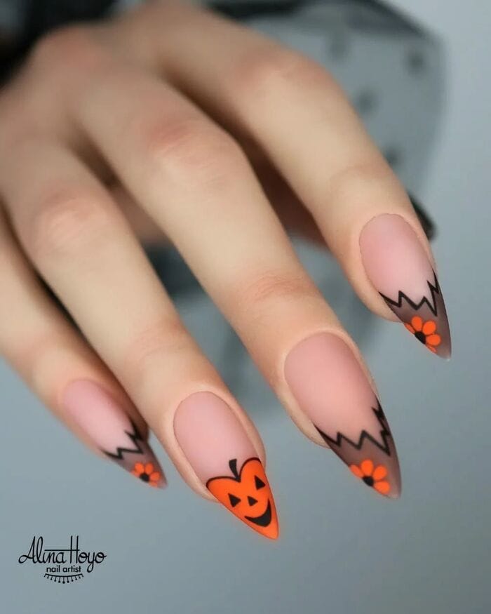 Simple Halloween Nails