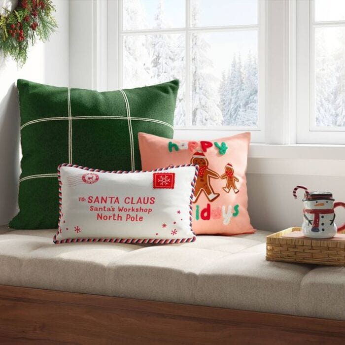 Target Holiday Decor 2023 - Letter to Santa Claus Pillow