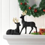 Target Holiday Products 2023 - Sleek Black Flocked Deer